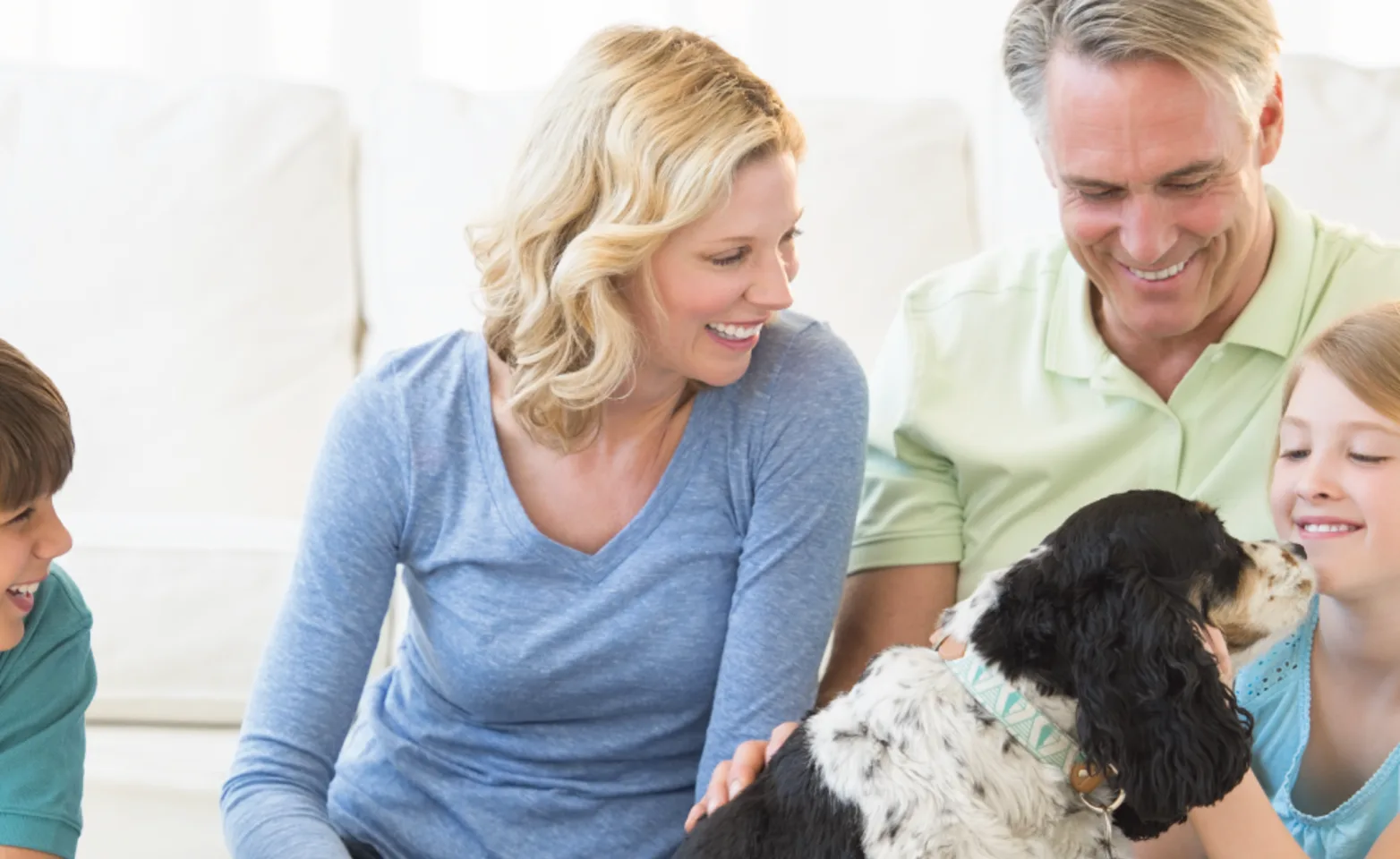 Family with dog